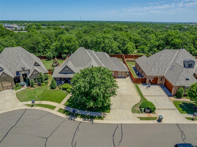 4300 High Range Ln, Edmond, OK 73034 - view from above of property with a forest