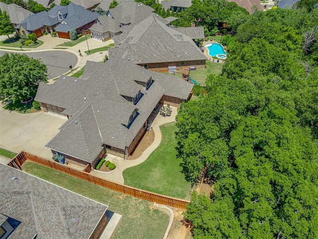 4300 High Range Ln, Edmond, OK 73034 - aerial view of residential area with a pool