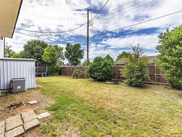 1515 S Reno Ave, El Reno, OK 73036 - view of yard with a trampoline