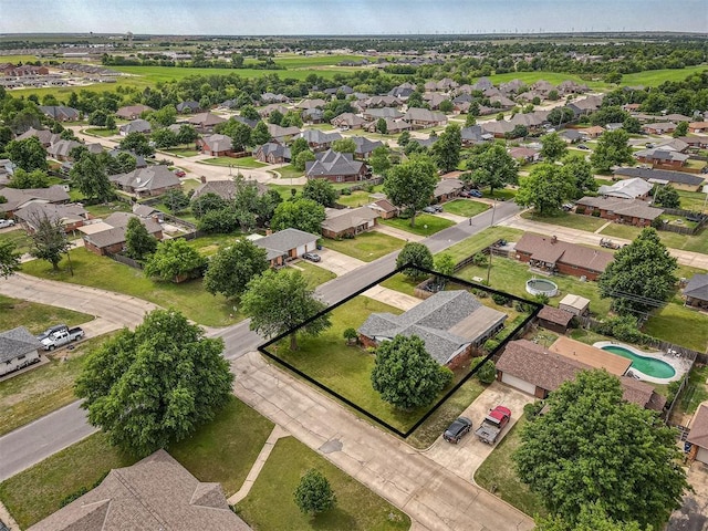 1515 S Reno Ave, El Reno, OK 73036 - aerial perspective of suburban area
