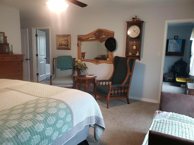 14452 Ns 3630th Rd, Sasakwa, OK 74867 - carpeted bedroom with baseboards and a ceiling fan