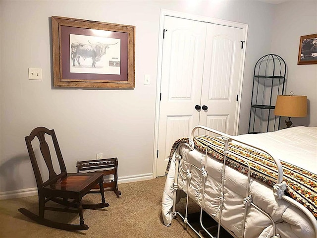 14452 Ns 3630th Rd, Sasakwa, OK 74867 - carpeted bedroom featuring a closet and baseboards