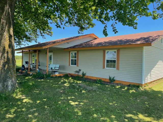 14452 Ns 3630th Rd, Sasakwa, OK 74867 - back of property with a yard and a patio