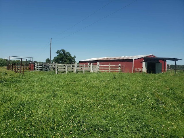 14452 Ns 3630th Rd, Sasakwa, OK 74867 - view of yard with a pole building and an outdoor structure