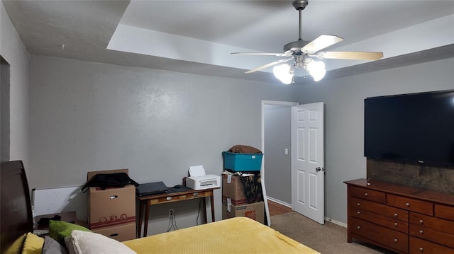 2338 Serenade Dr, Midwest City, OK 73130 - bedroom with carpet flooring and ceiling fan