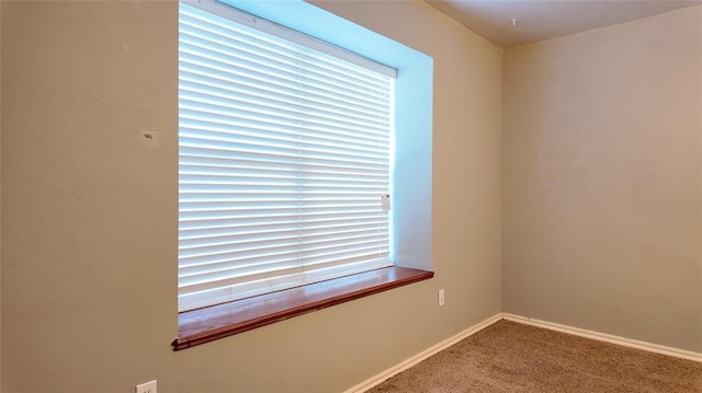 2338 Serenade Dr, Midwest City, OK 73130 - spare room featuring carpet and baseboards