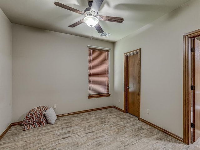 1960 Bermuda Dr, Newcastle, OK 73065 - spare room with light wood finished floors, baseboards, and ceiling fan
