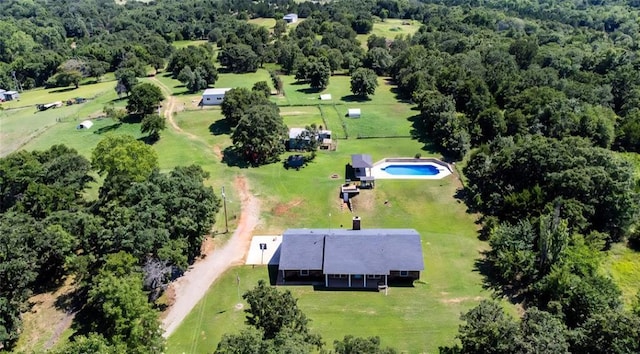 330917 E 940th Rd, Wellston, OK 74881 - view of subject property featuring a pool area and a forest