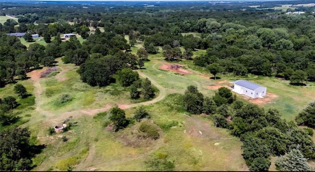 330917 E 940th Rd, Wellston, OK 74881 - aerial view of property and surrounding area with a heavily wooded area