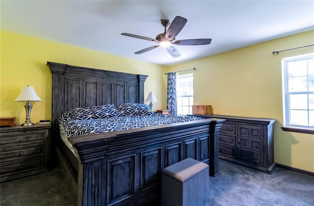 330917 E 940th Rd, Wellston, OK 74881 - bedroom featuring carpet floors and a ceiling fan