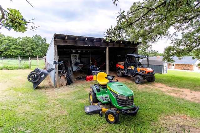330917 E 940th Rd, Wellston, OK 74881 - view of pole building featuring a carport