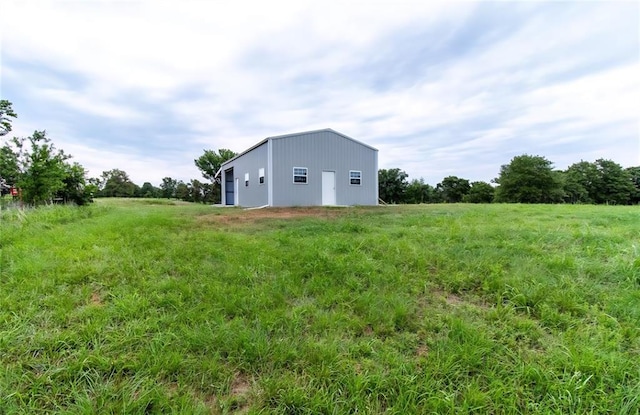 330917 E 940th Rd, Wellston, OK 74881 - view of yard with a pole building, an outbuilding, and a rural view