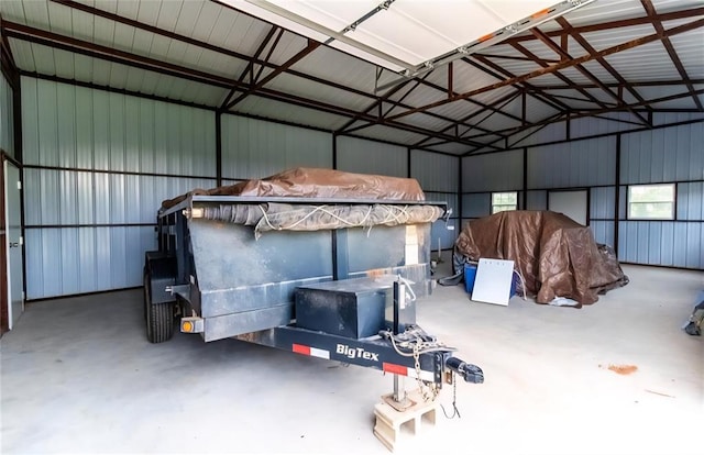 330917 E 940th Rd, Wellston, OK 74881 - garage with metal wall