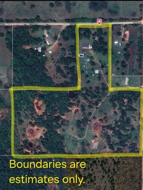 330917 E 940th Rd, Wellston, OK 74881 - map / location featuring property boundaries highlighted