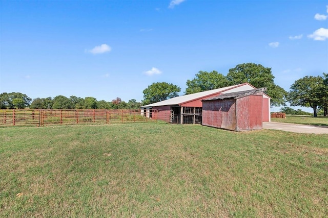 20302 Kings Rd, Shawnee, OK 74801 - view of yard with an outdoor structure and an exterior structure