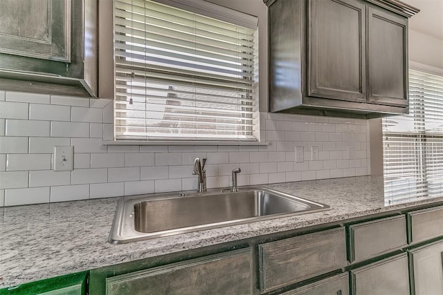 4108 NW 154th St, Edmond, OK 73013 - kitchen with a sink and decorative backsplash