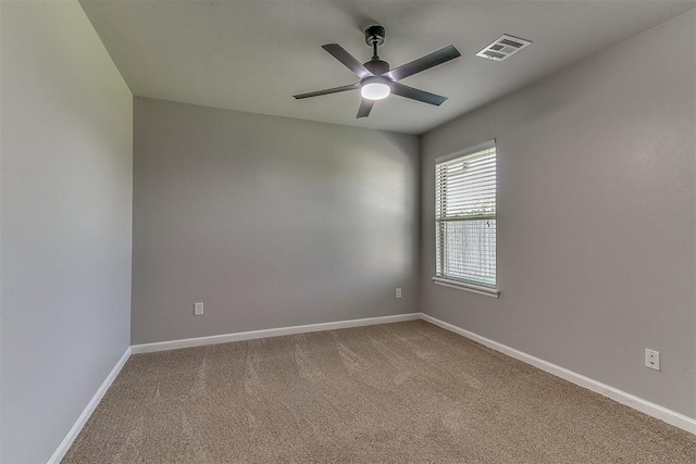4108 NW 154th St, Edmond, OK 73013 - carpeted spare room featuring ceiling fan and baseboards