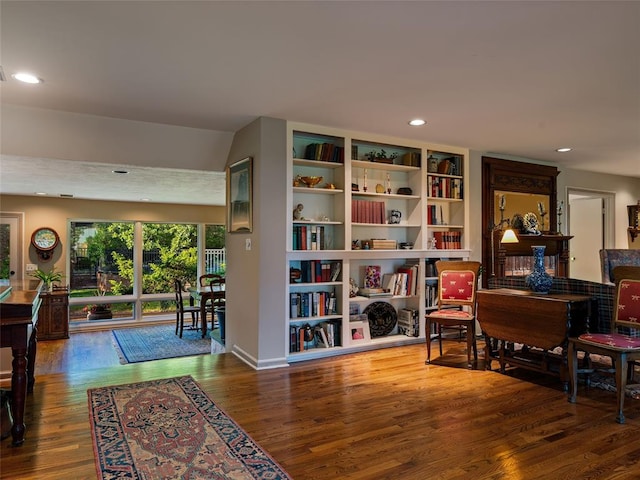 2901 NE 122nd St, Edmond, OK 73013 - living area featuring wood finished floors, recessed lighting, and baseboards