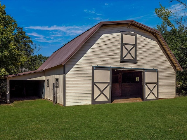 2901 NE 122nd St, Edmond, OK 73013 - view of barn with a lawn