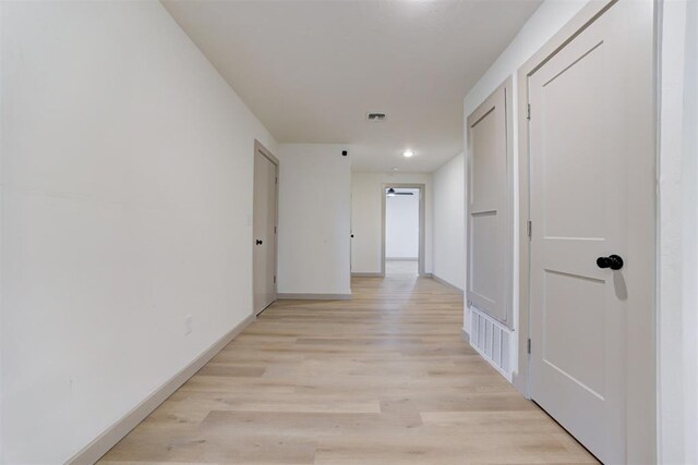 737 NW 89th St, Oklahoma City, OK 73114 - hall with light wood-style floors, baseboards, and recessed lighting