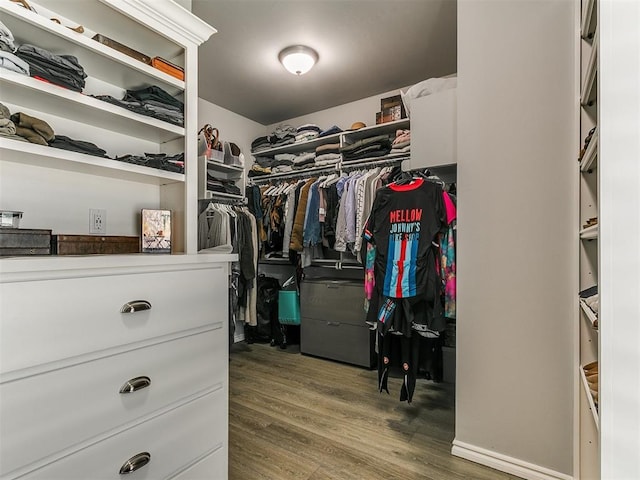 4133 Carmina Dr, Edmond, OK 73034 - spacious closet featuring wood finished floors