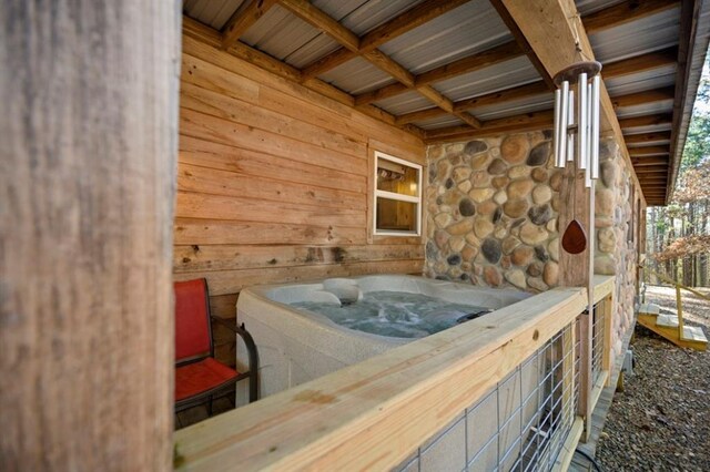 47 Sockeye Rd, Broken Bow, OK 74728 - wooden deck with a hot tub