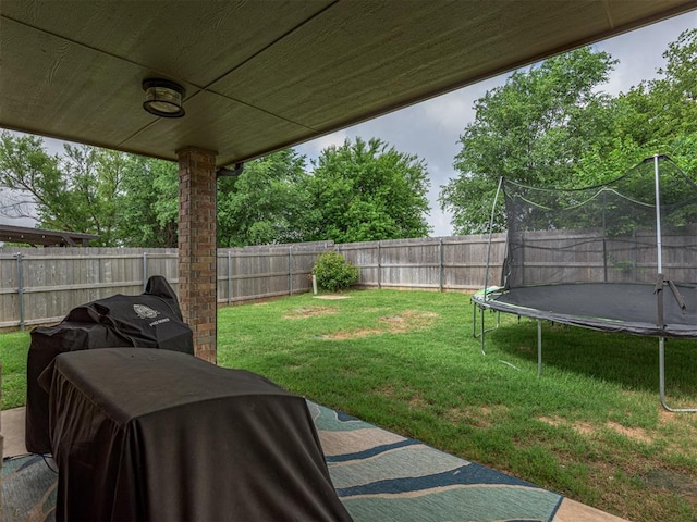 2145 Sycamore Creek Ave, Yukon, OK 73099 - view of yard featuring a trampoline