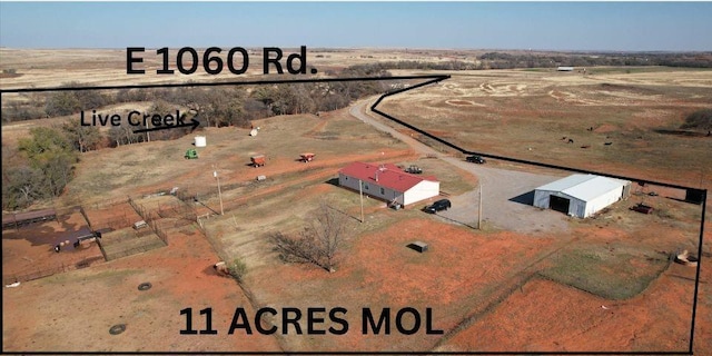 20930 E 1060th Rd, Canute, OK 73626 - overview of rural landscape