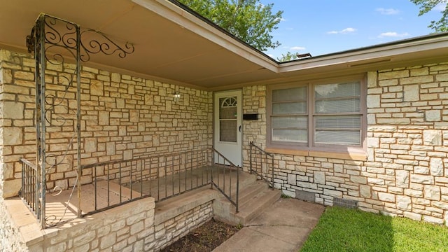4313 SE 13th St, Oklahoma City, OK 73115 - view of exterior entry with stone siding
