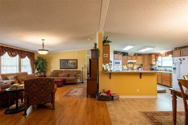 13351 El Zorro, Edmond, OK 73034 - living room with a textured ceiling