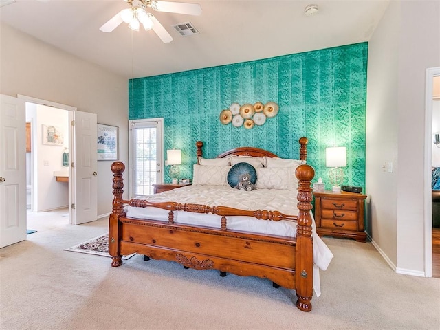 1512 Selborne Pl, Yukon, OK 73099 - carpeted bedroom featuring baseboards and a ceiling fan