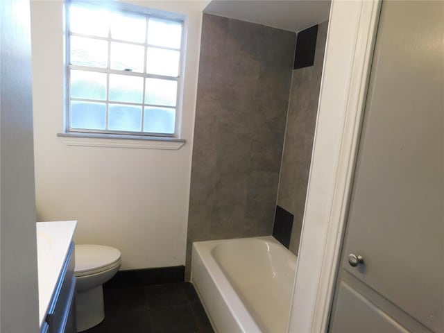 5737 NW 31st St, Oklahoma City, OK 73122 - full bathroom with tile patterned floors, vanity, and toilet