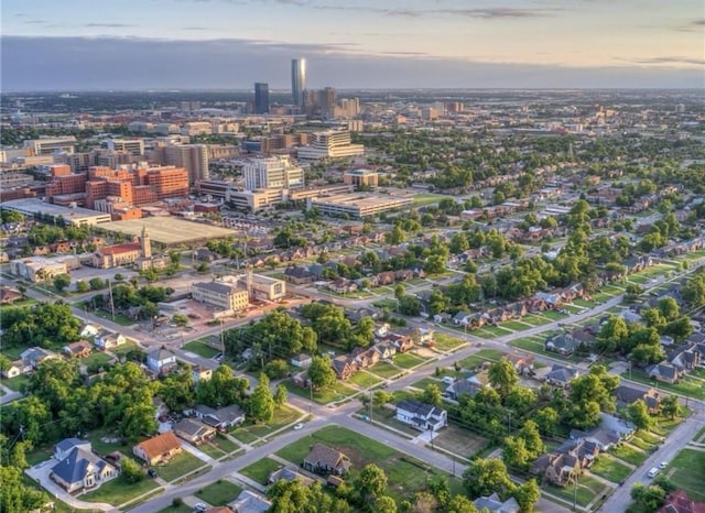 1021 NE 18th St, Oklahoma City, OK 73111 - aerial view at dusk of a city view