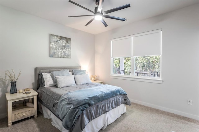 6301 144th Ave NE, Newalla, OK 74857 - carpeted bedroom featuring baseboards and ceiling fan