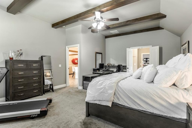 19633 Stratmore Way, Edmond, OK 73012 - bedroom featuring light carpet, baseboards, and a ceiling fan