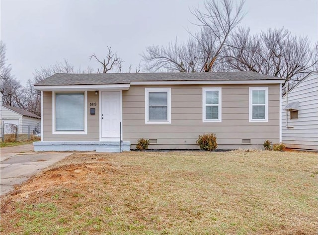 1619 SE 63rd St, Oklahoma City, OK 73149 - ranch-style home featuring crawl space and a front yard