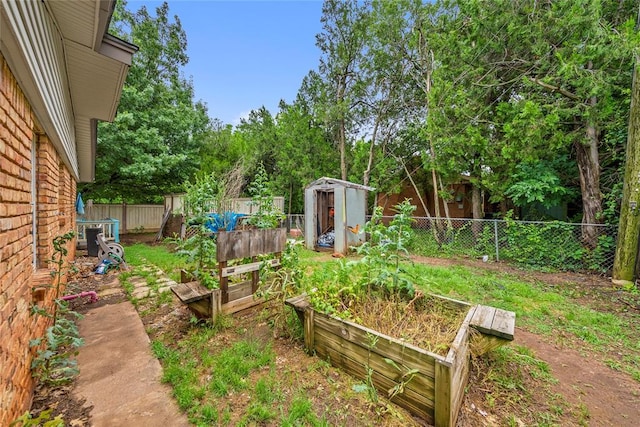 5505 S Villa Ave, Oklahoma City, OK 73119 - fenced backyard featuring a garden and a shed