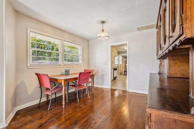 2600 NW 34th St, Oklahoma City, OK 731 - dining area featuring hardwood / wood-style floors and baseboards