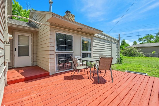 2600 NW 34th St, Oklahoma City, OK 731 - deck with a yard and outdoor dining space