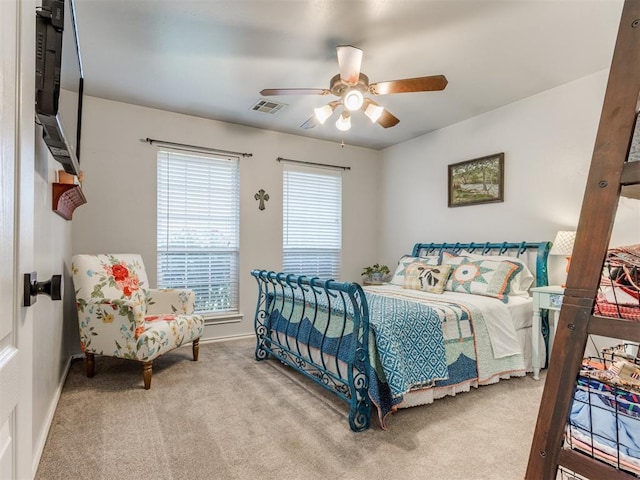 419 NE 23rd Ter, Newcastle, OK 73065 - carpeted bedroom featuring ceiling fan and baseboards