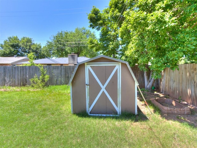 view of shed