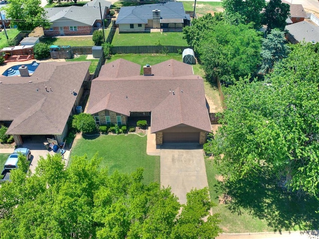 aerial perspective of suburban area