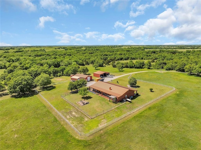 28256 N County Road 3210th Rd, Wynnewood, OK 73098 - view from above of property with a heavily wooded area