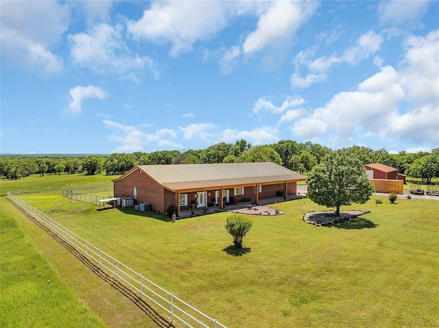 28256 N County Road 3210th Rd, Wynnewood, OK 73098 - view of front of property with a view of rural / pastoral area and metal roof