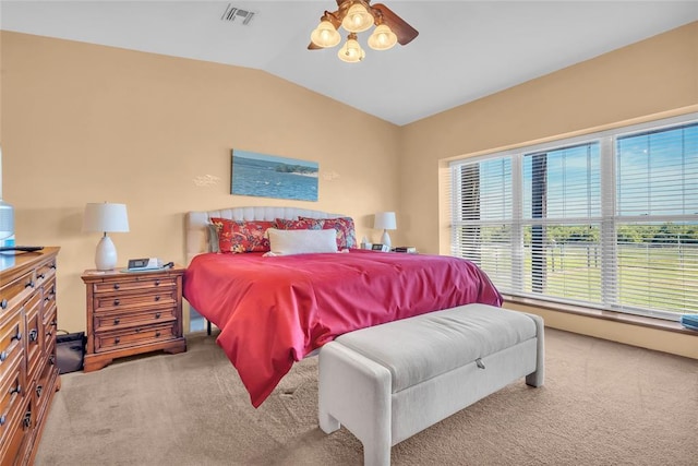 28256 N County Road 3210th Rd, Wynnewood, OK 73098 - bedroom featuring carpet flooring and vaulted ceiling