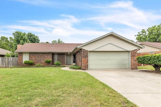 708 Cross Timbers Dr, Moore, OK 73160 - ranch-style home featuring a garage, driveway, and brick siding
