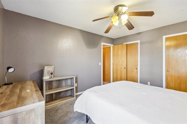 316 SE 6th St, Moore, OK 73160 - carpeted bedroom featuring ceiling fan and baseboards