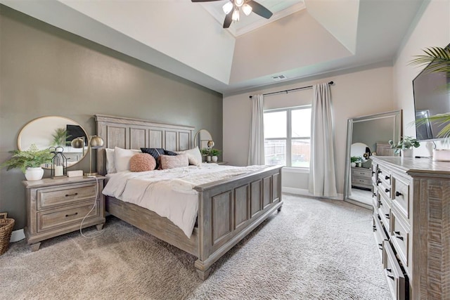 12004 SW 49th St, Mustang, OK 73064 - bedroom featuring light colored carpet, baseboards, and ceiling fan