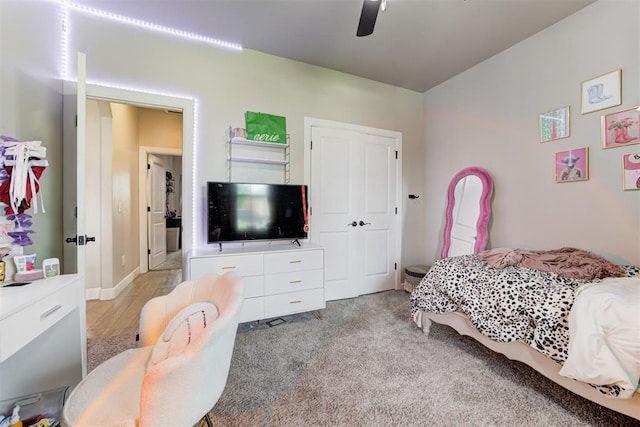 12004 SW 49th St, Mustang, OK 73064 - bedroom featuring ceiling fan