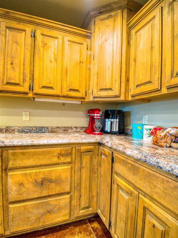 34325 E 1070th Rd, Mcloud, OK 74851 - kitchen featuring brown cabinets
